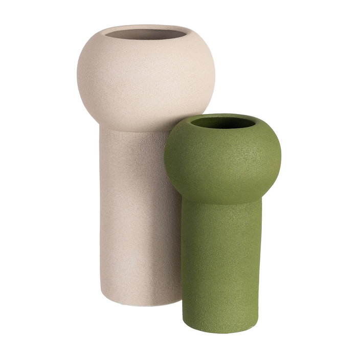 Jarrón Verde Cerámica Decoración 16 X 16 X 30 cm