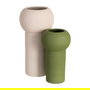 Jarrón Verde Cerámica Decoración 16 X 16 X 30 cm