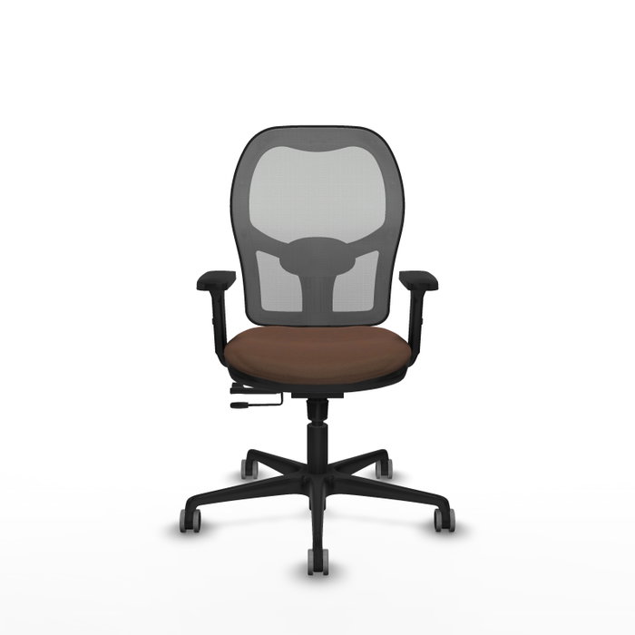 PIQUERAS Y CRESPO Silla de oficina Jorquera con mecanismo Sincro/Traslack, Marrón y Gris