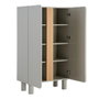 Ixia Armario Taupe Malta 80 x 40 x 137 cm