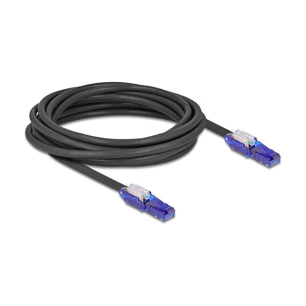 DeLOCK Cable de Red RJ45 Cat.6 UTP 5 m Negro, Conectores Angulares 180 Grados, Plug & Play, 24 AWG, 250 MHz DeLOCK Cable de Red RJ45 Cat.6 UTP 5 m Negro, Conectores Angulares 180 Grados, Plug & Play, 24 AWG, 250 MHz