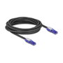 DeLOCK Cable de Red RJ45 Cat.6 UTP 5 m Negro, Conectores Angulares 180 Grados, Plug & Play, 24 AWG, 250 MHz