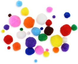 Pom Pom Fixo Kids Colores Y Tamaños Surtidos Pack De 100