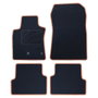 OCC Design Alfombras a medida para Renault Modus (2004-2012) 5 piezas con ribete amarillo
