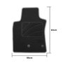 OCC Design Alfombras a medida para Renault Modus (2004-2012) 5 piezas con ribete amarillo