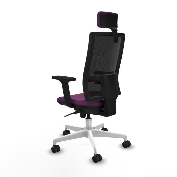 PIQUERAS Y CRESPO Silla de oficina Horna con mecanismo Sincro, Morado y Negro