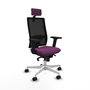 PIQUERAS Y CRESPO Silla de oficina Horna con mecanismo Sincro, Morado y Negro