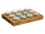 Ibergarden Vela de Vaso Aroma Citronela 28h - 120 gr en Vidrio Amarillo - Dimensiones 8.5x8x8.5 cm (Set de 12)