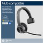 Poly Voyager 4310 Microsoft Teams Certified Headset con Adaptador BT700 y Soporte de Carga, Negro