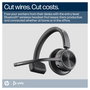 Poly Voyager 4310 Microsoft Teams Certified Headset con Adaptador BT700 y Soporte de Carga, Negro