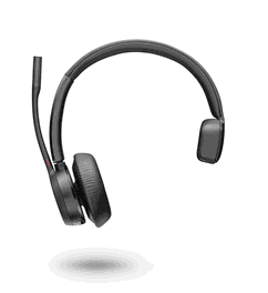 HP Poly Voyager 4310 Auriculares Certificados para Microsoft Teams Negro + Llave BT700 + Soporte de Carga 77Y93AA