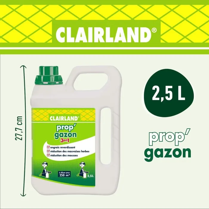 Clairland CLAIRGAZ2500 Abono Líquido para Césped 3 en 1 Concentrado 2.5 L Clairland CLAIRGAZ2500 Abono Líquido para Césped 3 en 1 Concentrado 2.5 L