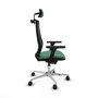 PIQUERAS Y CRESPO Silla de oficina Mardos con mecanismo Sincro/Traslack, Verde esmeralda y Negro