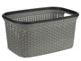 Kipit Cesta Ropa Plástico Rattan Gris 36 L 36 x 25.5 x 53 cm (Set de 12)