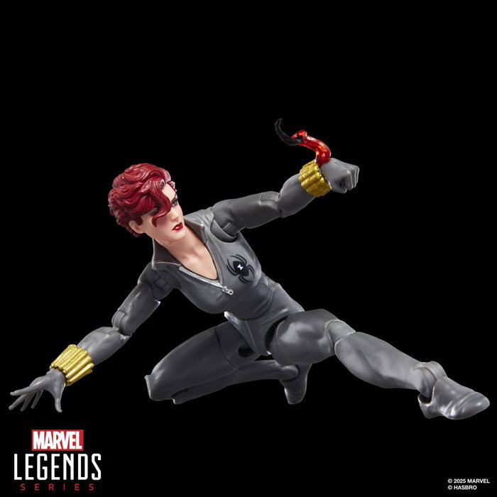 Hasbro Marvel Legends Series Figura Black Widow 15cm Escala 1:12 Figura de Acción Coleccionable Inspirada en Cómic Uncanny X-Men #268 (1990) con Accesorios