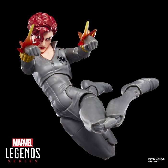 Hasbro Marvel Legends Series Figura Black Widow 15cm Escala 1:12 Figura de Acción Coleccionable Inspirada en Cómic Uncanny X-Men #268 (1990) con Accesorios