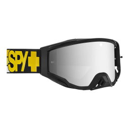 SPY Gafas de moto Foundation Plus Speedway Matte Black - Smoke Platinum Mirror & Clear, Gris/Negro, Unisex