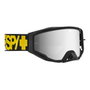 SPY Gafas de moto Foundation Plus Speedway Matte Black - Smoke Platinum Mirror & Clear, Gris/Negro, Unisex