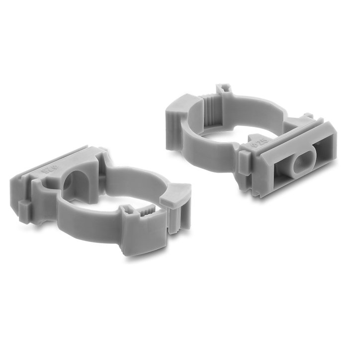DeLOCK 22071 Soporte para fundas de cables con clip de cierre, 100 unidades, gris