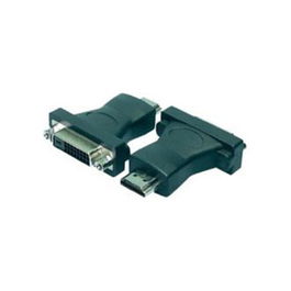 LogiLink Adaptador HDMI a DVI-D, HDMI Macho (19 pines) a DVI-D Hembra (24+1), Color Negro, Conector Dorado