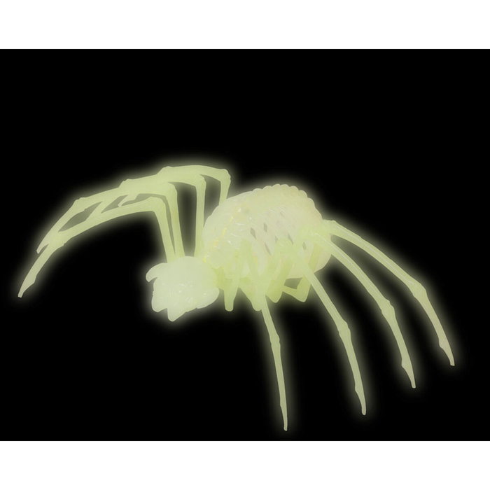 Atosa Araña Decorativa de Halloween con Esqueleto Detallado y Acabado Translúcido Brillante en la Oscuridad
