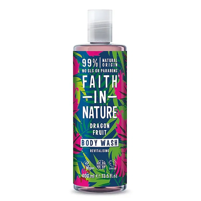 Faith In Nature Gel de baño Dragon Fruit, Limpiador y Revitalizante, 400 ml Faith In Nature Gel de baño Dragon Fruit, Limpiador y Revitalizante, 400 ml