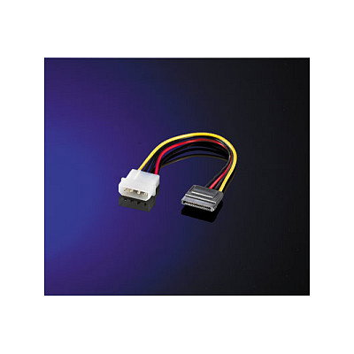 ROLINE 11.03.1055 Adaptador 4-Pin HDD a SATA 15-Pin Macho/Hembra 0.15m Negro Rojo Blanco Amarillo