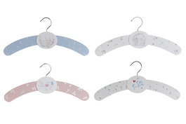 DKD Home Decor Percha Baby Rosa Azul 1.2 x 16 x 35 cm (8 Unidades) MDF Metal