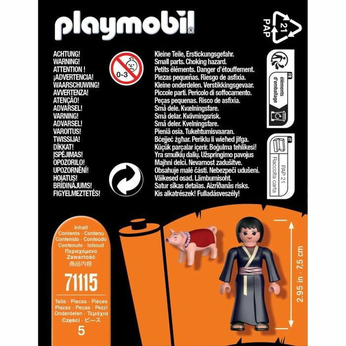 Playmobil Shizune 71115 Naruto Shippuden con Tonton de juguete de figura de acción