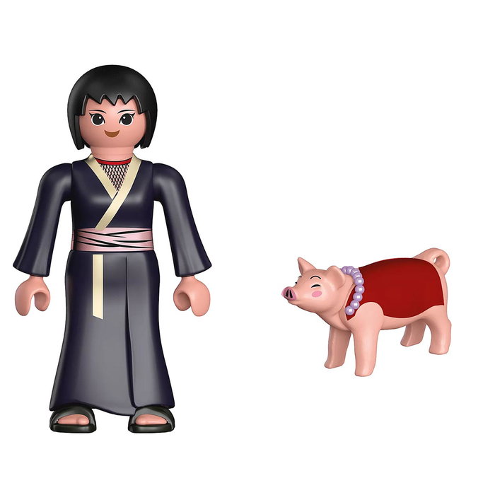 Playmobil Shizune 71115 Naruto Shippuden con Tonton de juguete de figura de acción