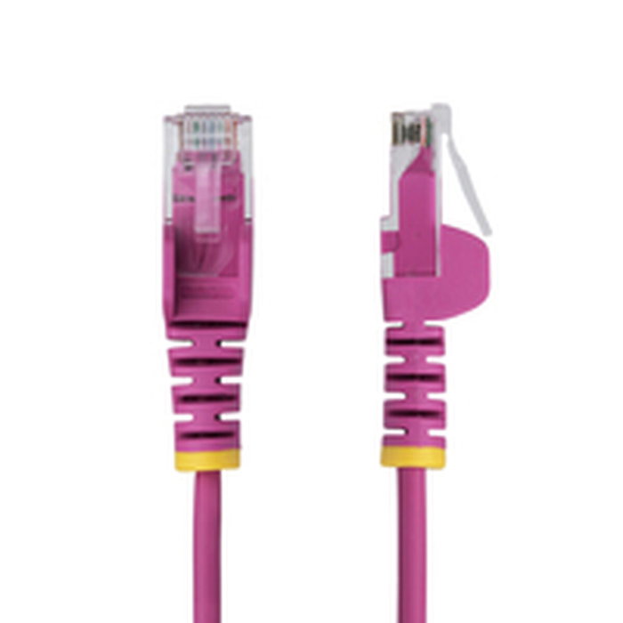StarTech.com Cable Ethernet Cat6 Slim N6PAT5MPKS, 5m, Rosa, UTP, Conectores sin enganche, PoE++ 100W, LSZH, para Alta Densidad