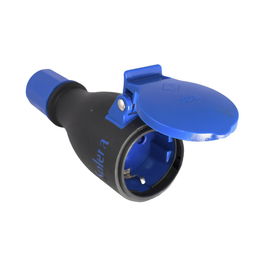 Solera Base móvil bipolar 16A 250V TT Lateral con prensaestopas, elastómero negro IP54