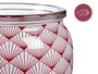 Acorde Vela Perfumada Cristal con Aroma a Manzana y Canela, Color Granate en Vidrio, Forma Cuadrado 7.5x6.3x7.5 cm (Set de 12)