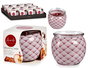 Acorde Vela Perfumada Cristal con Aroma a Manzana y Canela, Color Granate en Vidrio, Forma Cuadrado 7.5x6.3x7.5 cm (Set de 12)