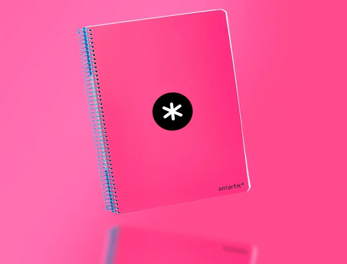 Antartik Cuaderno espiral A4 micro tapa dura 80h 100 gr cuadro 5mm rosa fluor