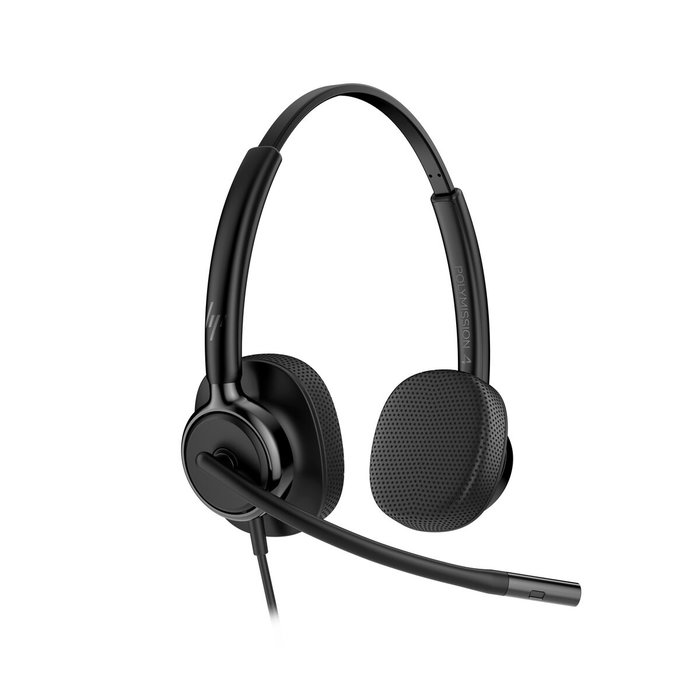 HP Poly Mission 425 Auriculares con cable USB estéreo Negro