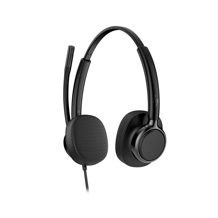 HP Poly Mission 425 Auriculares con cable USB estéreo Negro