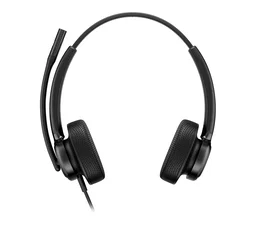 HP Poly Mission 425 Auriculares con cable USB estéreo Negro