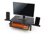 Q-Connect Soporte para Monitor Metálico Regulable en Altura con Cajón y Soportes para Móvil