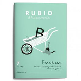 Rubio Cuaderno De Escritura Nº 7 (Set de 10) para Niños a Partir de 7 Años para Afianzar Escritura y Lectoescritura con Ejercicios Divertidos (Set de 10)