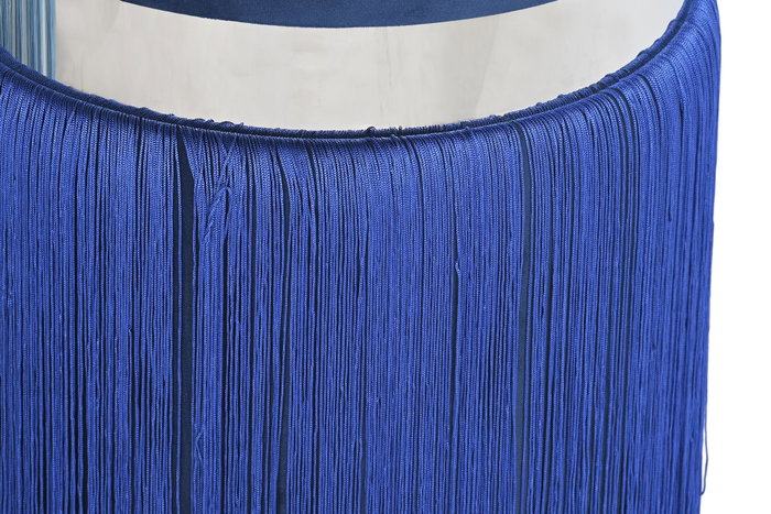 DKD Home Decor Reposapiés Atlantico Azul Marino y Azul Celeste Poliéster y Metal 35 x 41 x 35 cm (2 Unidades)