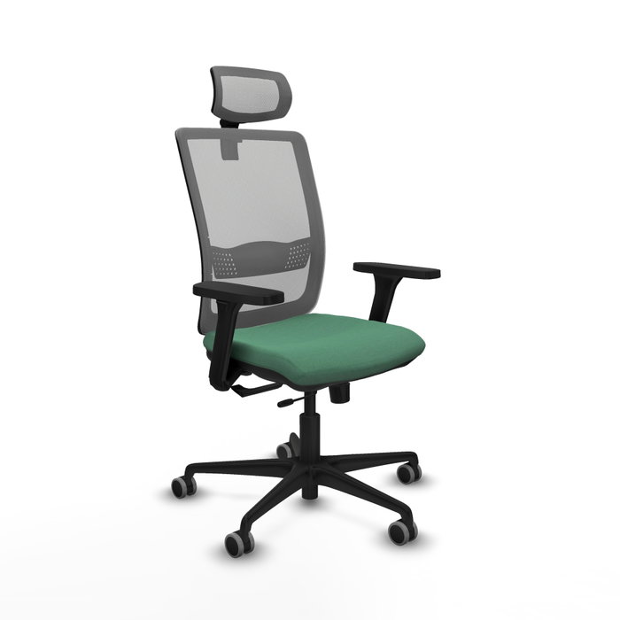 PIQUERAS Y CRESPO Silla de oficina Haches Verde esmeralda y Gris PIQUERAS Y CRESPO Silla de oficina Haches Verde esmeralda y Gris