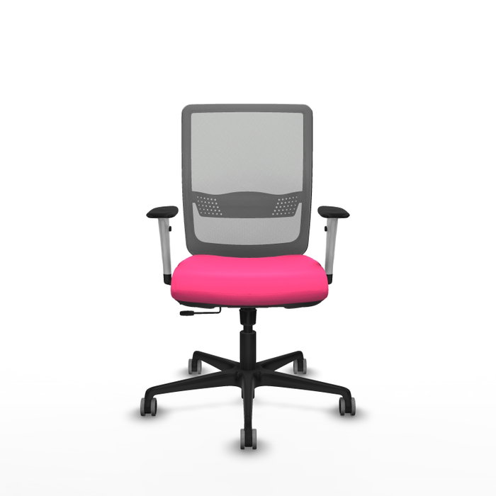 PIQUERAS Y CRESPO Silla de oficina Haches Rosa y Gris