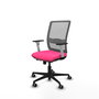 PIQUERAS Y CRESPO Silla de oficina Haches Rosa y Gris