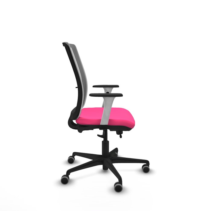 PIQUERAS Y CRESPO Silla de oficina Haches Rosa y Gris