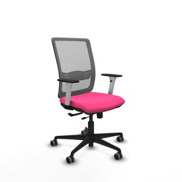 PIQUERAS Y CRESPO Silla de oficina Haches Rosa y Gris