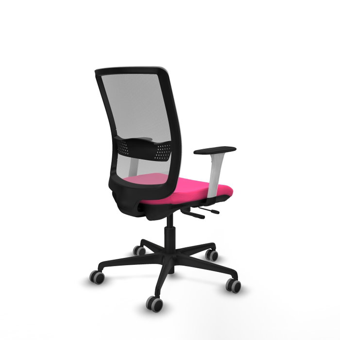 PIQUERAS Y CRESPO Silla de oficina Haches Rosa y Gris