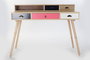 DKD Home Decor Escritorio Scandi Natural Blanco 120 x 50 x 98.5 cm