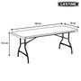 Lifetime Mesa Rectangular Plegable Blanca 182x76x73,5 cm