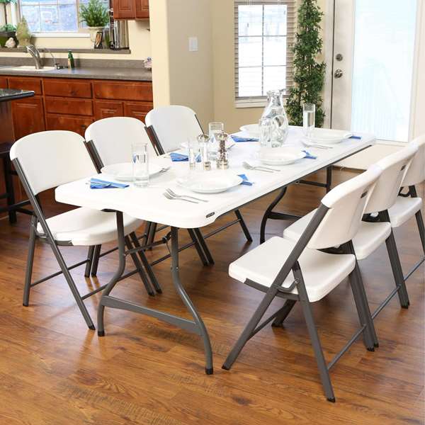 Lifetime Mesa Rectangular Plegable Blanca 182x76x73,5 cm